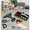 Іграшковий набір 30 будівельних інструментів у ящику для дитячої майстерні шуруповерт пила молоток пасатижі, фото 3