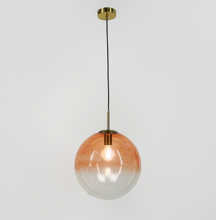 Підвіс зі скляним плафоном з градієнтом рожевого Ø 30 см AA 321-300 PK, фото 1