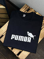 Чорна футболка з принтом "PUMBA"