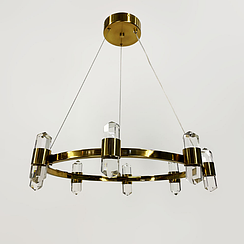 Елегантна люстра з кришталевими елементами Ø 60 см MJ 237-600 AB