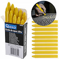 Водостійка крейда для шин жовта 12х110мм – набір 10 шт GEKO G29028