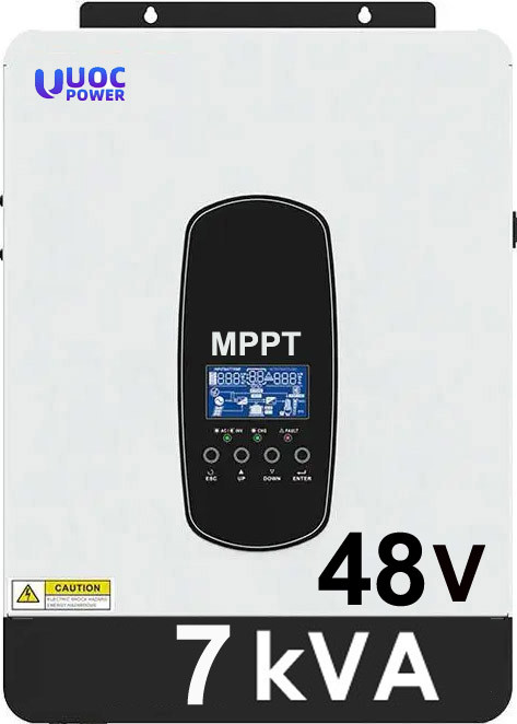 Гібридний сонячний інвертор MPPT 48 V/220 V, UOC-SM-7KVA/6200W, перетворювач напруги з чистою