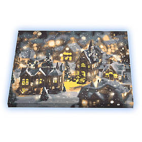 Картина за номерами зі світлодіодною підсвіткою Riviera Blanca Зимовий вечір 40x50 см (ГР-025)