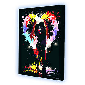 Картина за номерами зі світлодіодною підсвіткою Riviera Blanca Обійми 40x50 см (ГР-028)