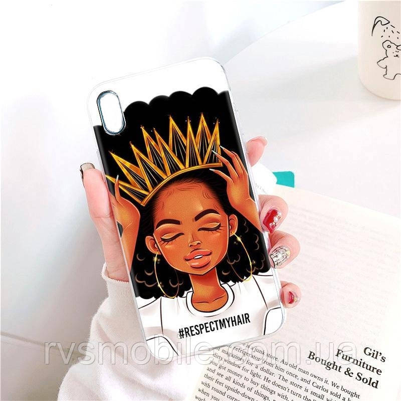 Силіконовий чохол для Samsung Galaxy А50 - Respectmyhair (Дівчина з короною), XIX