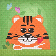 Набір для творч. "Пухнастий сміливець" вишивка хрестиком 20х20см №AX-209/Strateg /