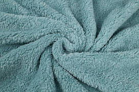 Велсофт махрова тканина пильно-бірюзова 2-стороння