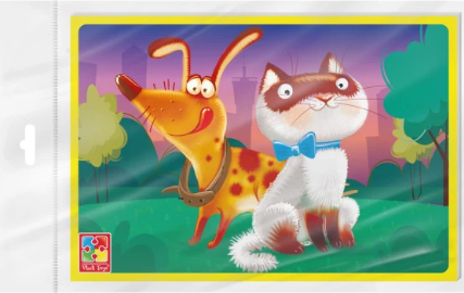 Пазли м'які "Малюк зможе.Котик та песик" №VT1104-20, фото 1