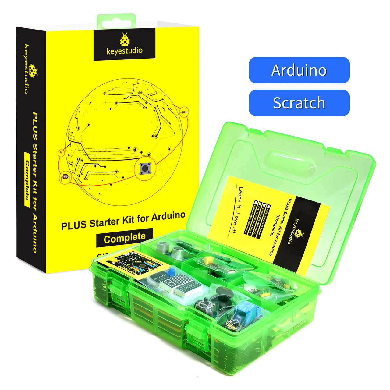 Стартовий набір для Arduino та Scratch програмування, комплект із платою PLUS та 32 проєктами для навчання
