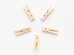 Прищіпка дерев'яна 30*4мм для декупажу, Прищіпка-цінникотримач (3204), фото 4