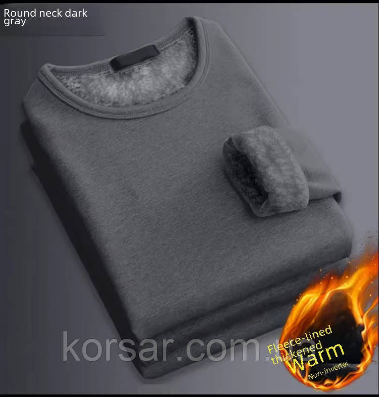 Зимова чоловіча термофутболка, флісова футболка з підкладкою Преміумкласу. 3XL-5XL (50-52-54), фото 1