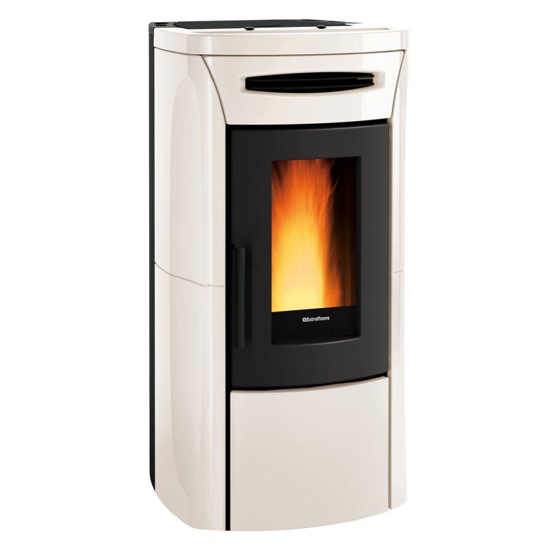 Пеллетна піч-камін із системою гідроконтуру та вентиляцією NORDICA Fiandra Idro EVO panna — 17,6 кВт, фото 1