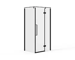 Скляна душова кабіна AVKO Glass S237R Black 90х90х190 см перегородка для душу R_2475