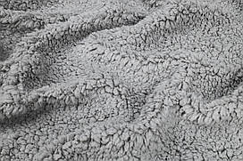 Відріз велсофту Teddy сірий ОДНОСТОРОННІЙ  33х140 см