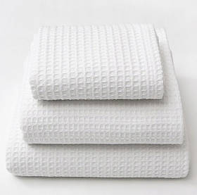 Рушник вафельний білий 50х70см 145 г/м2