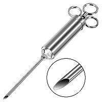 Шприц для маринування м’яса Lesko з нержавіючої сталі, 3 голки, для барбекю, інжектор, фото 4