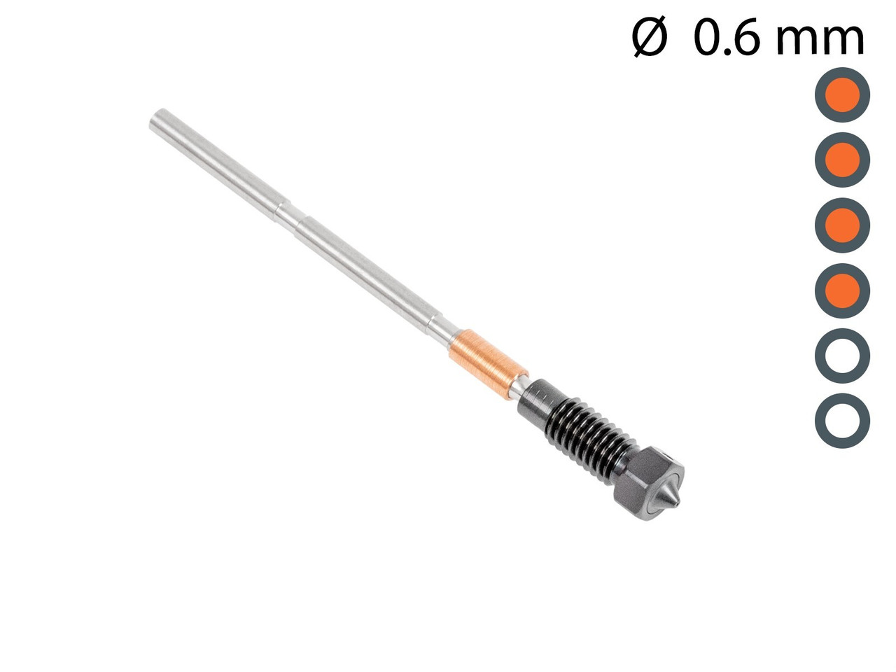 Сопло Prusa Nozzle ObXidian - 0.6mm (9207) для 3D-принтерів XL, MK3.9 & MK4 Series, Загартована сталь