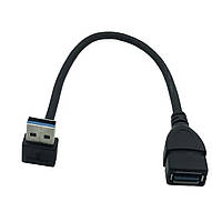 Кутовий usb 3.0 кабель перехідник мама-тато конектор 90 градусів (вгору)
