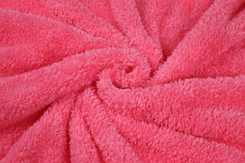 Велсофт махрова тканина малиновая 2-стороння