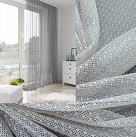 Тюль гіпюр Соренто Світло Сірий