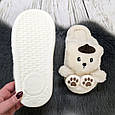 Тапочки жіночі домашні білі з ведмедиком 4692, фото 2