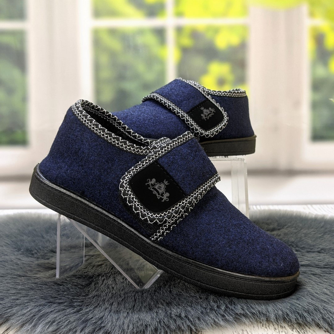 Тапочки чуні жіночі на липучці сині Progress 4693, фото 1