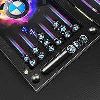 Нарди скляні з деревом BMW 50×24×6см подарункові, фото 10