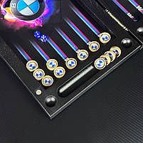 Нарди скляні з деревом BMW 50×24×6см подарункові, фото 9