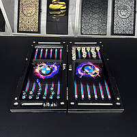 Нарди скляні з деревом BMW 50×24×6см подарункові, фото 5