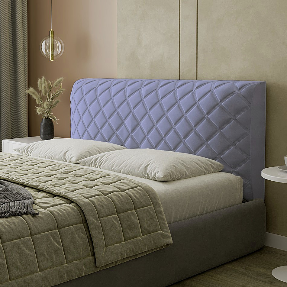 Знімний чохол на узголів'ї ліжка блакитний, фото 1