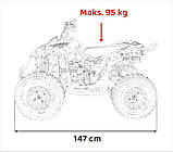 Дитячий акумуляторний квадроцикл RENEGADE HIPERFECT 125CC Червоний, фото 7