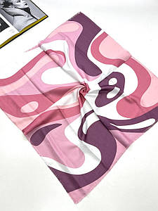 Хустка середня тонкий кашемір Абстракція пудра фрез