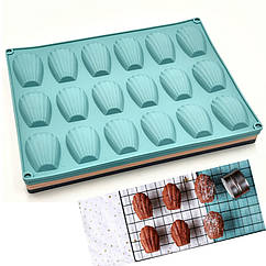 Силіконова форма Мадлен 18 штук 6.8*4.3*1.3 см