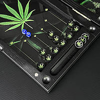 Нарди скляні з деревом Лист 50×24×6см подарункові, фото 8