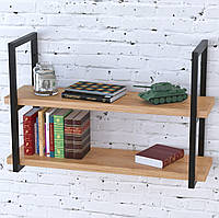 Полиця навісна настінна лофт відкрита PL-2-32 Loft Design Дуб Крафт Золотий, 92 см