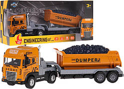 Будівельний самоскид зі світловою та звуковою функцією ZAU.KLX800-242