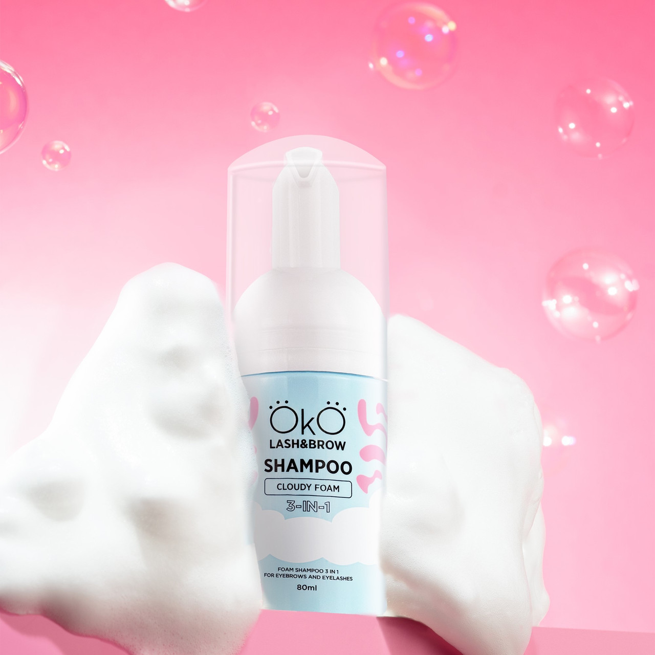 Шампунь — пінка для брів і вій 3 в 1 "OKO", 80 ml