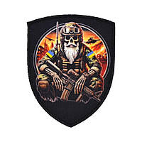 Шеврон «Ми тут назавжди» друк комбінований з вишивкою