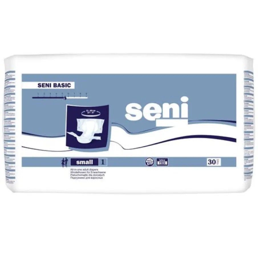 Підгузки для дорослих Seni Basic р. S / Памперси для літніх людей і лежачих хворих 30шт/уп.