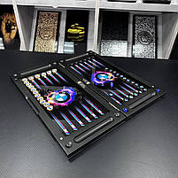 Нарди скляні з деревом BMW 60×30×6см довгі нарди та короткі нарди, фото 7