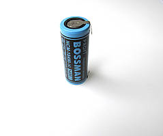 Акумулятор Bossman Profi 18490 Li-Ion 1400mAh 3.7V з пелюстками для пайки