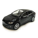 Машина металева Tesla Model 5 Тесла чорна 1:22 світло звук відч двері баг капот 21*8*7см (RS-66012), фото 2