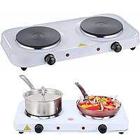 Електроплита 2000W, H-002F на 2 конфорки / Дискова настільна плита / Електрична плита