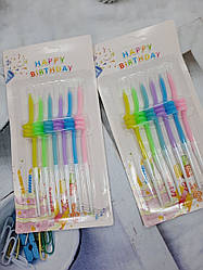 Свічка для торту 6 шт 12 см