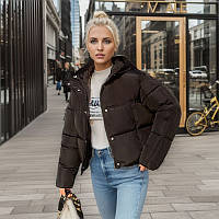 Куртка жіноча демісезона з капюшоном Agressive Black чорна 42-44 Жіноча куртка на осінь