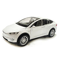 Машина металева Tesla Model 5 Тесла біла 1:22 світло звук відч двері баг капот 21*8*7см (RS-66012), фото 3