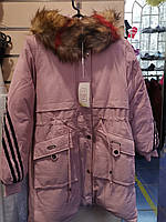 Пальто для дівчинки зимові теплі розміри L, XL, XXL