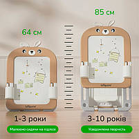 Дитячий мольберт двосторонній Lumpurini Missi Vario Comodo зі стільцем 3-в-1 з конструктором і магнітною дошкою для малювання, фото 5