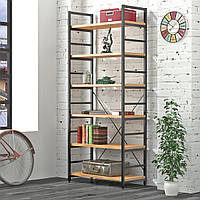 Стелаж високий офісний Loft Design L-190 NEW Дуб Крафт Золотий каркас чорний