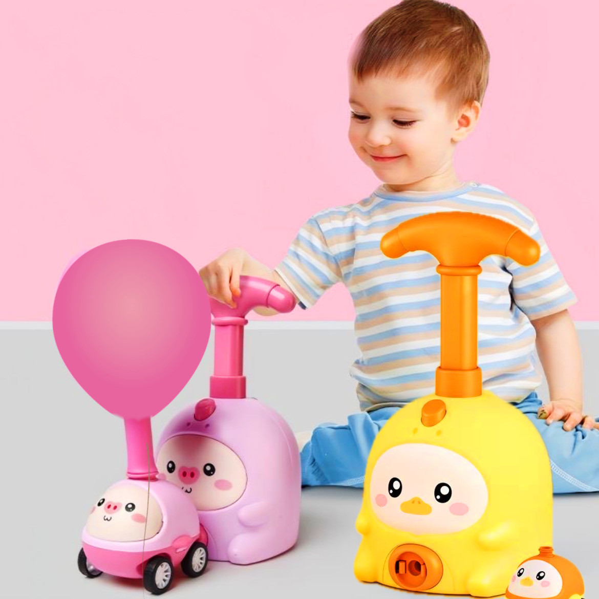 Аеромобіль balloon car машинка з кулькою Aerodynamics Reaction FORCE Principle Інтерактивна іграшка